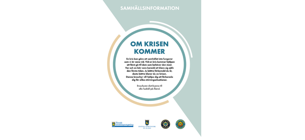 Bild på texten "samhällsinformation om krisen kommer" 